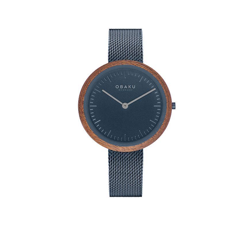 Obaku Trae Lille-Marine Lds Blue Mesh Strap V245LXLLML