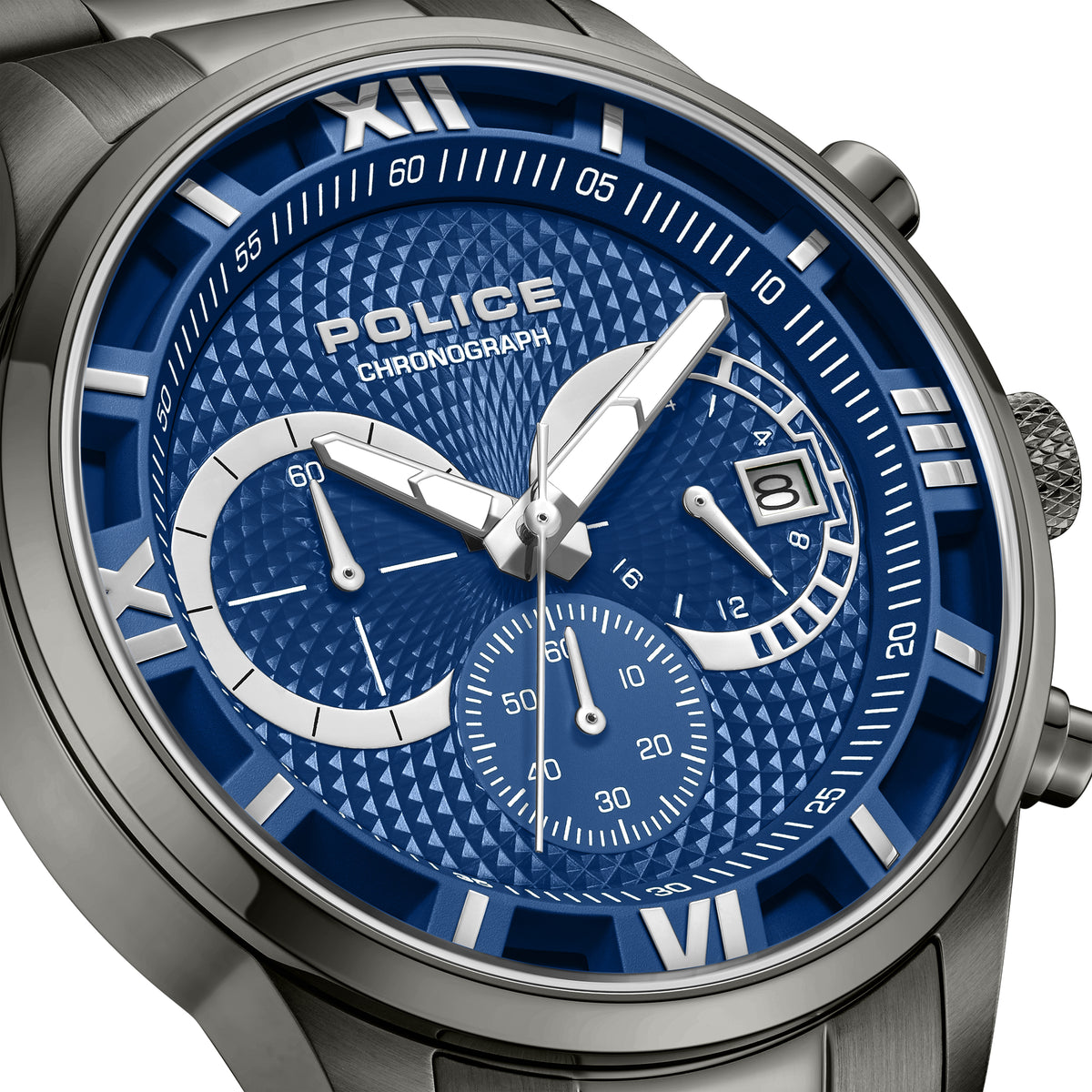Police Driver Blue Dial Men's Watch