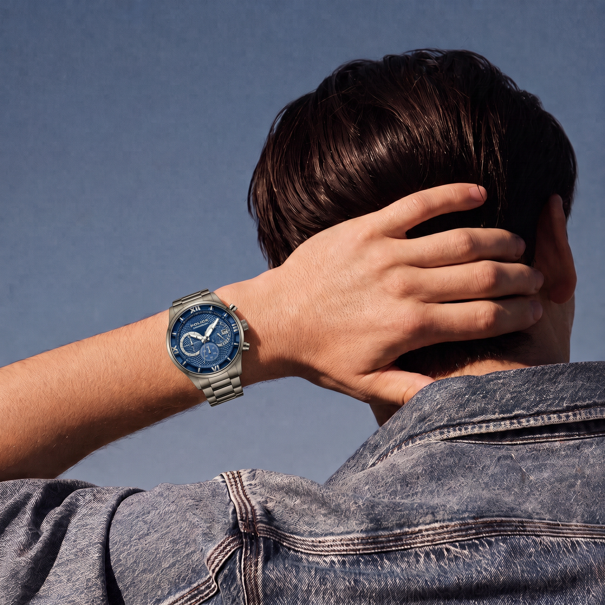 Police Driver Blue Dial Men's Watch