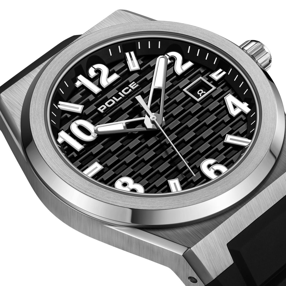 Police Preike Black Dial Silver Men's Watch