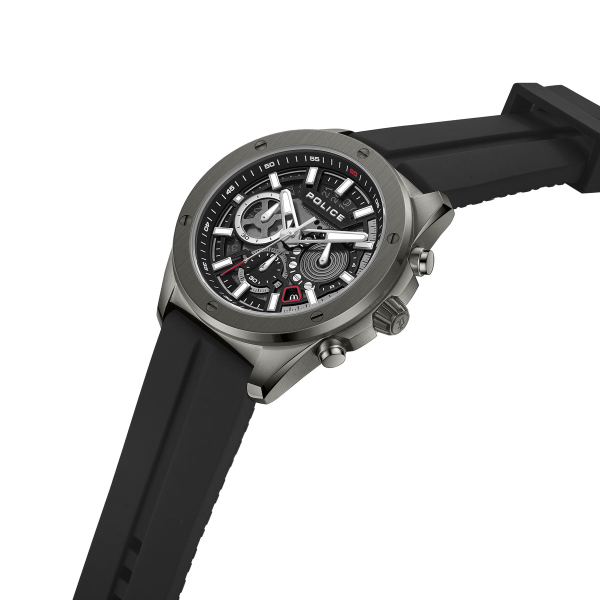 Police Warren Black Dial Gunmetal Men's Watch