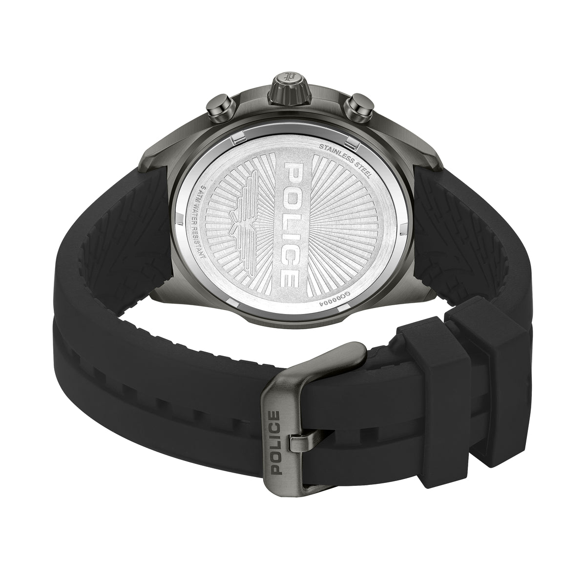 Police Warren Black Dial Gunmetal Men's Watch