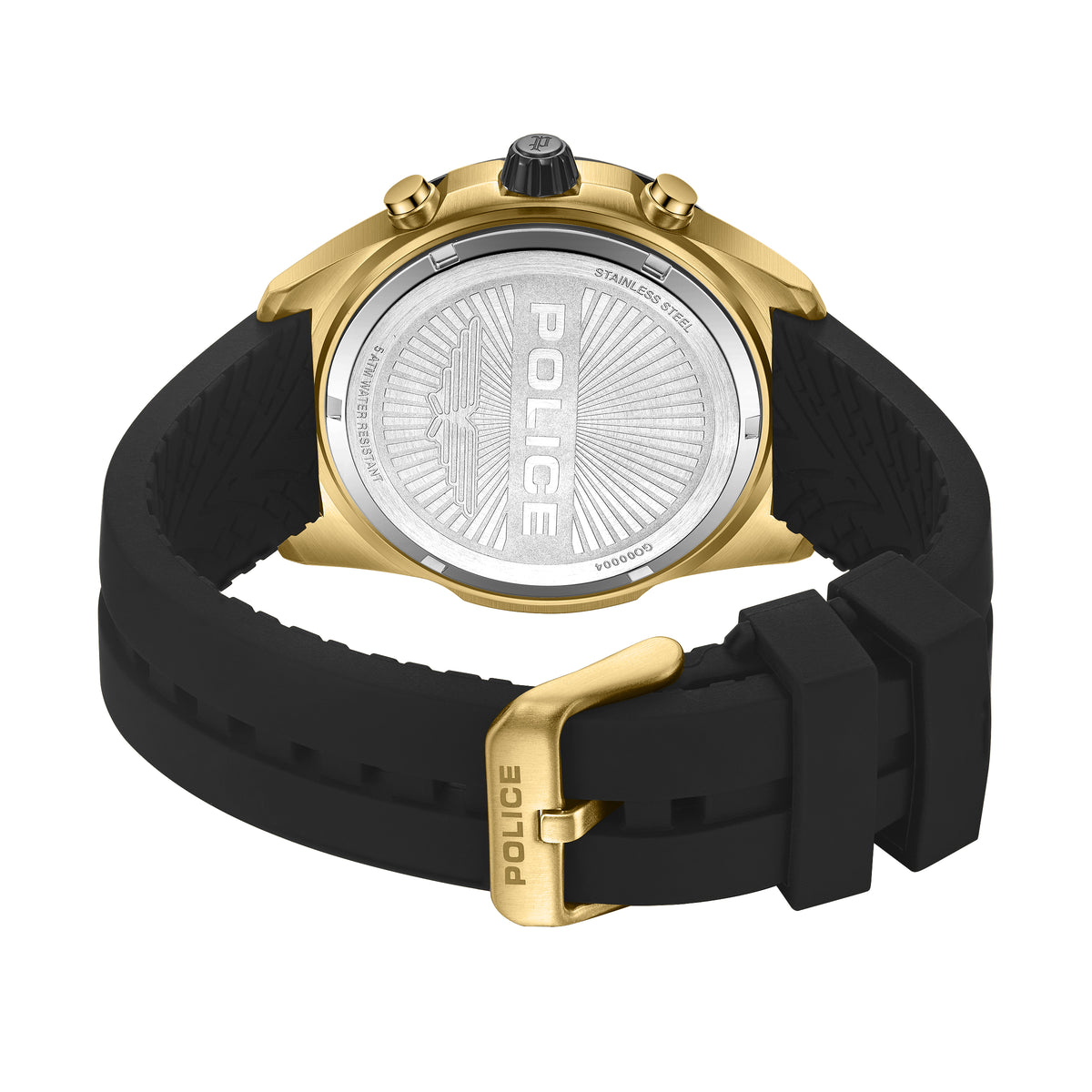 Police Warren Black Dial Gold Men's Watch