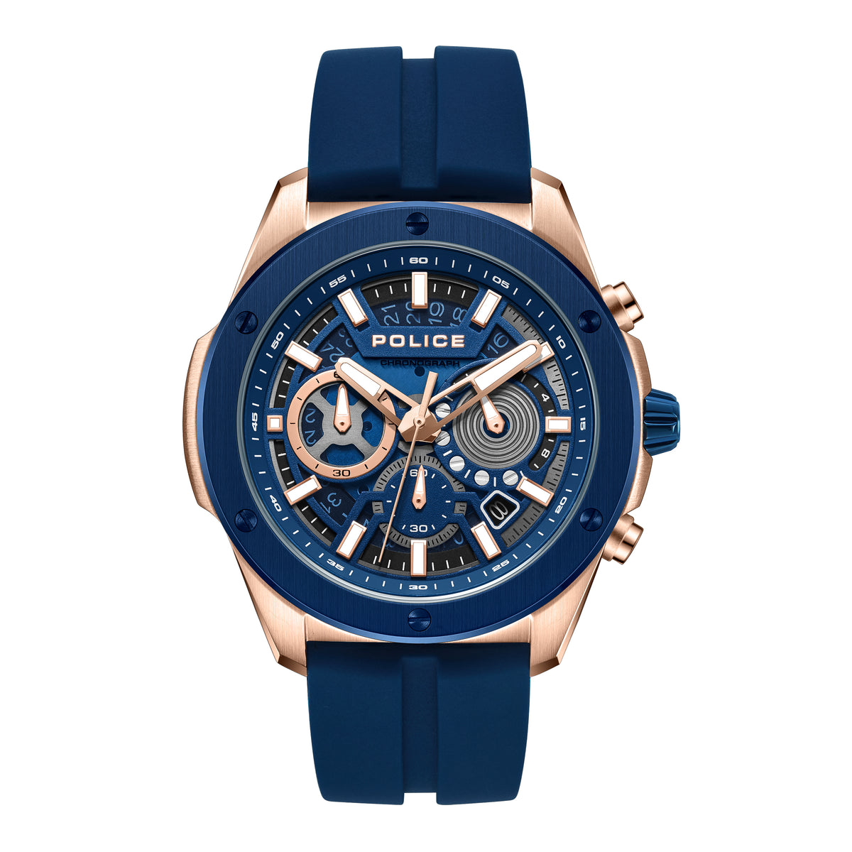 Police Warren Blue Dial Men's Watch