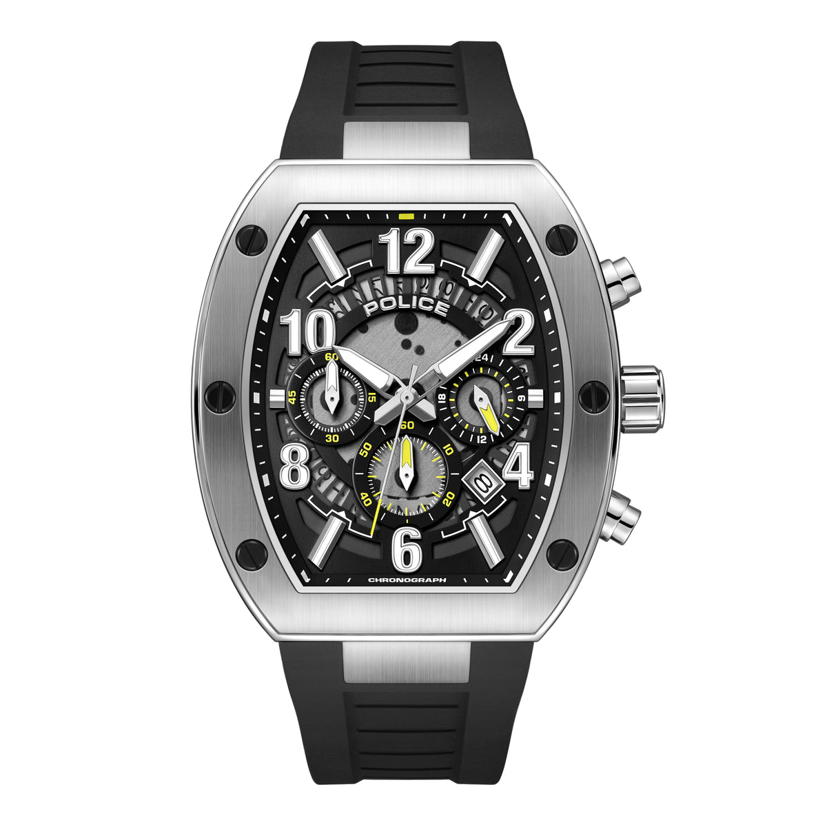 Police Meidan Black Dial Silver Men's Watch