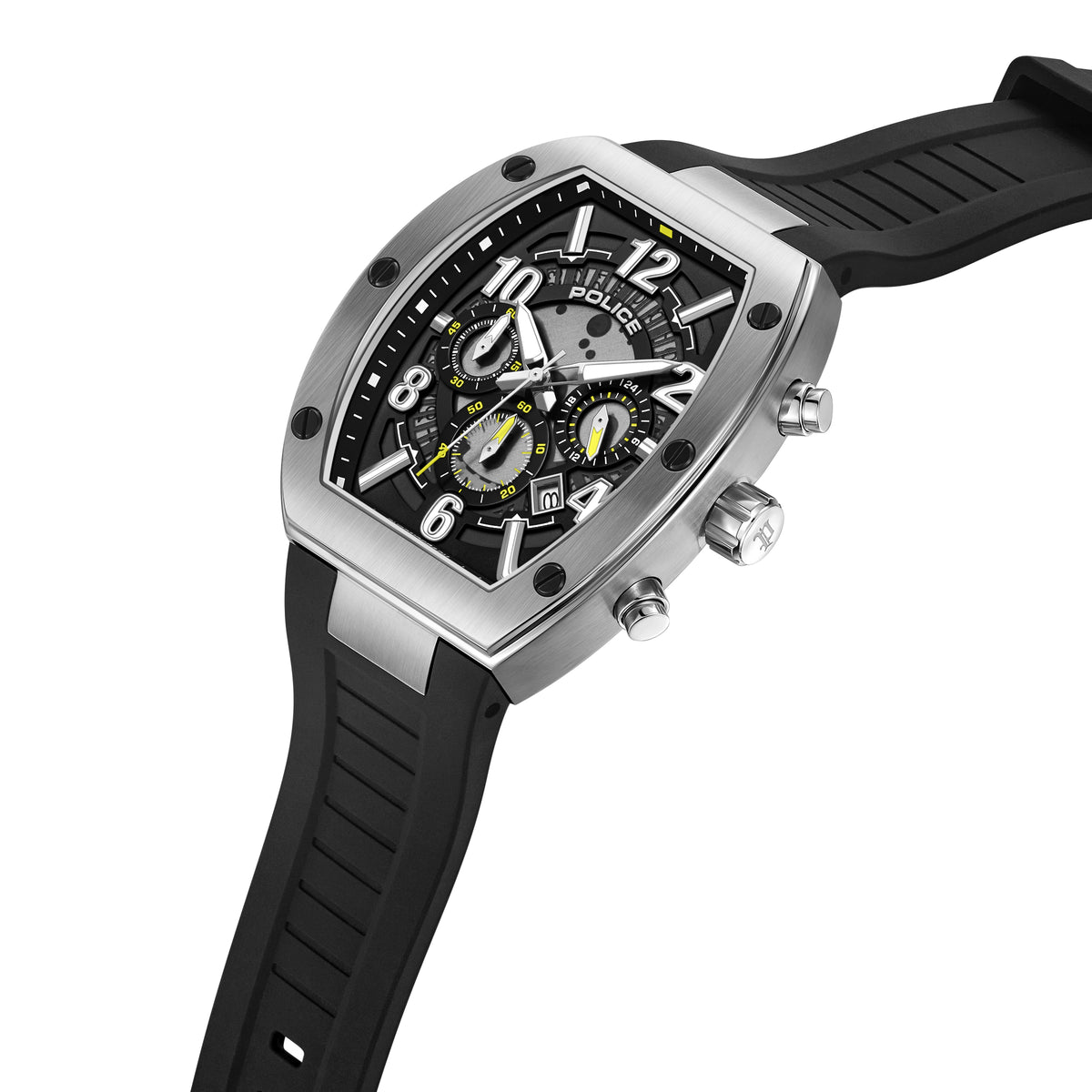 Police Meidan Black Dial Silver Men's Watch