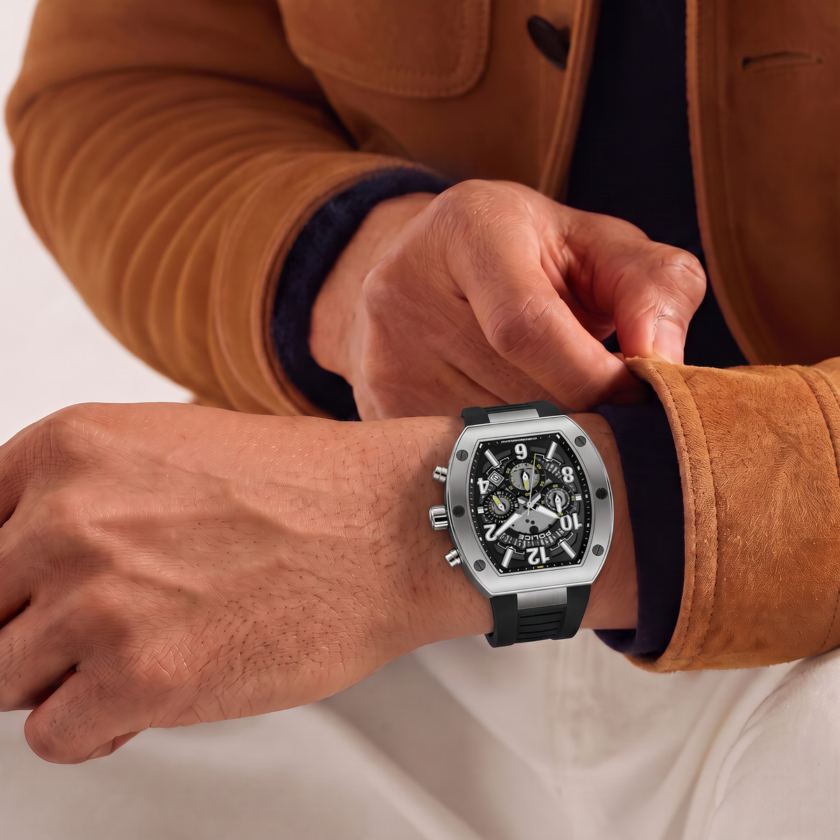 Police Meidan Black Dial Silver Men's Watch