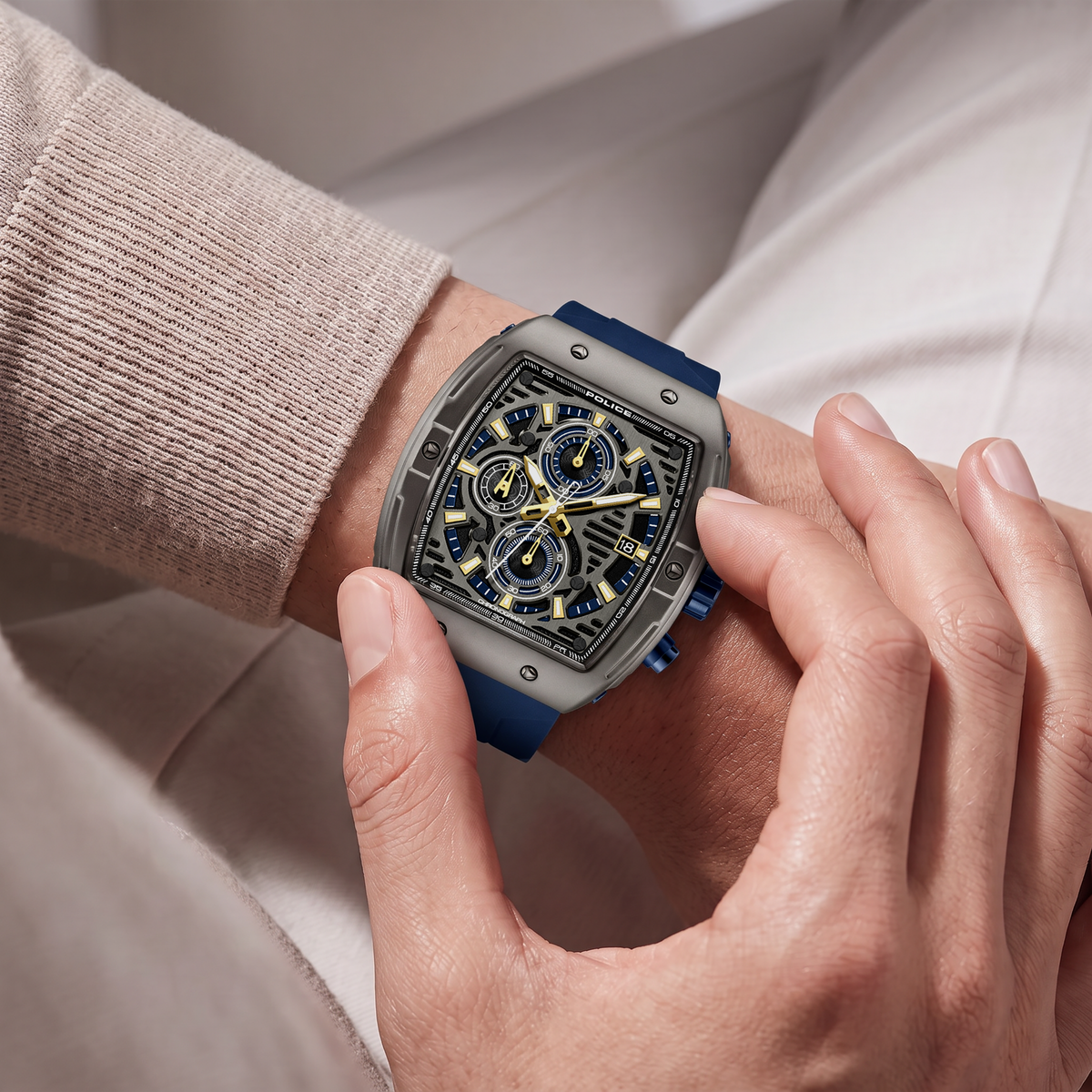 Police Connector Rebel Grey Dial Men's Watch