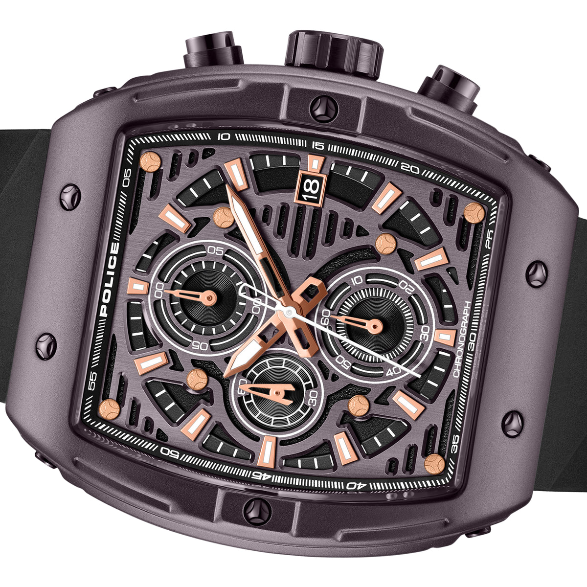 Police Connector Rebel Brown Dial Men's Watch