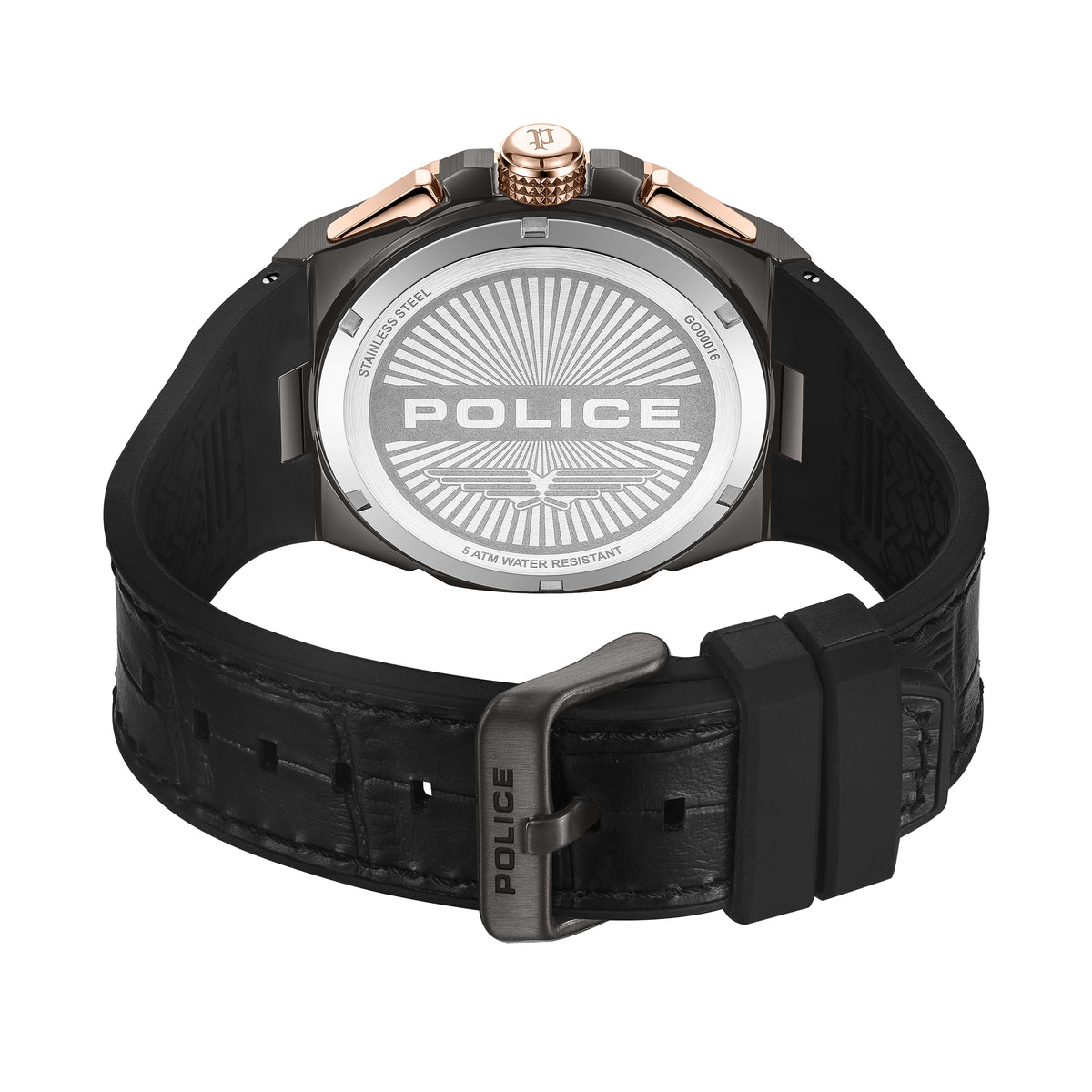 Police Juneau Grey Dial Rose Gold Men's Watch