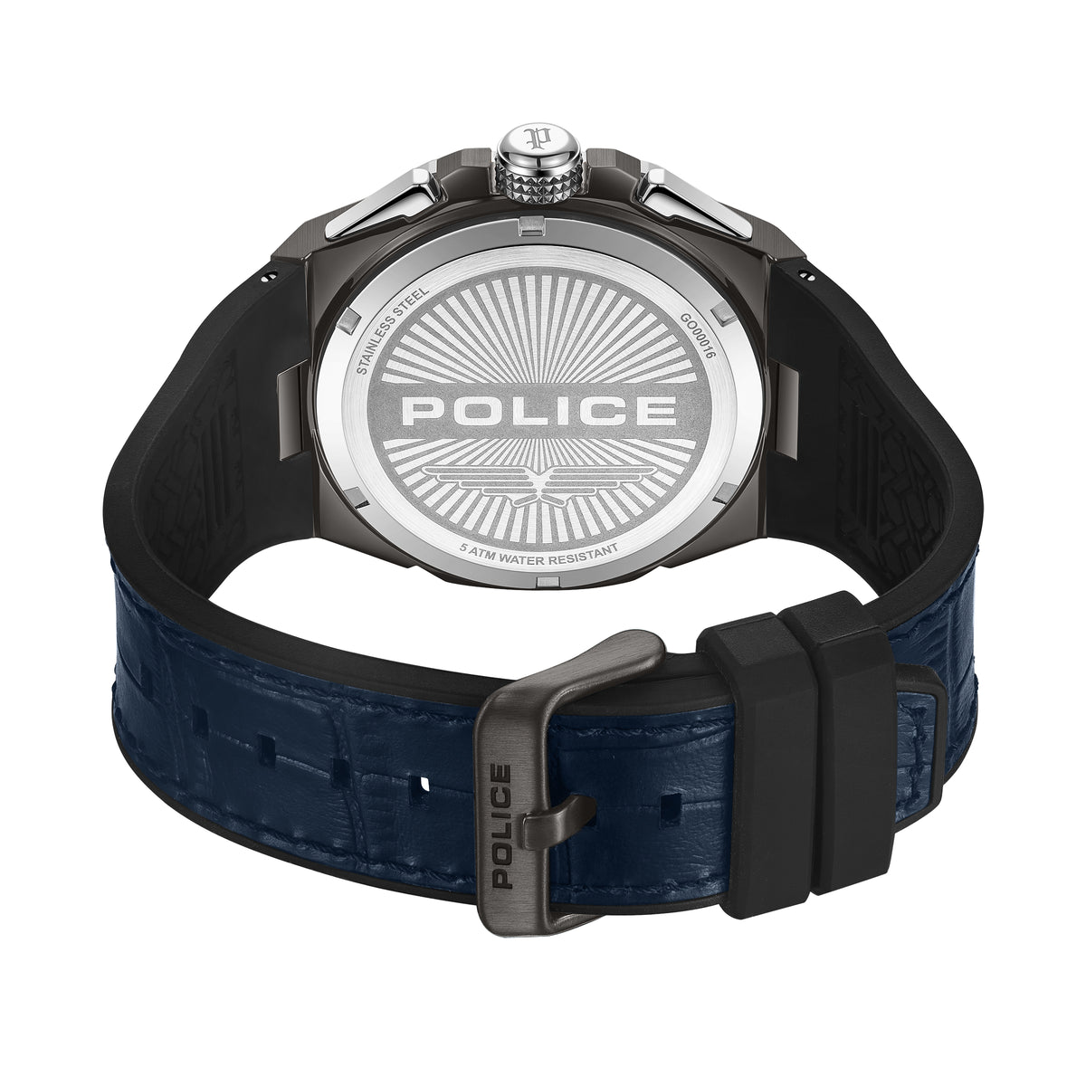 Police Juneau Grey Dial Blue Strap Men's Watch