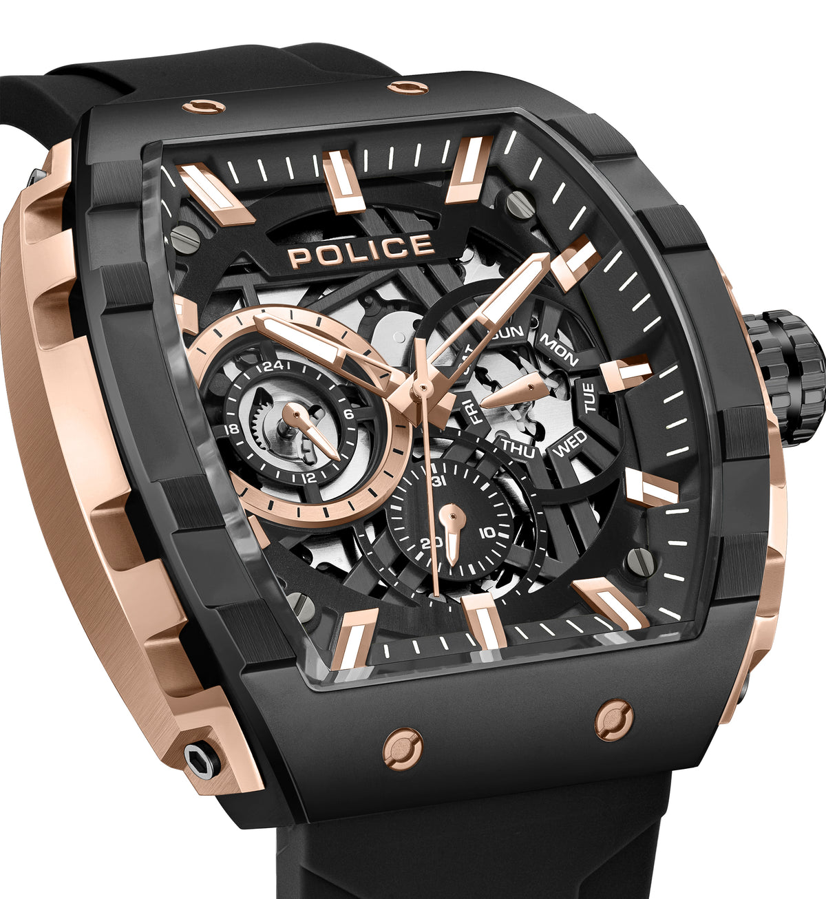 Police Flash Black Dial Men's Watch