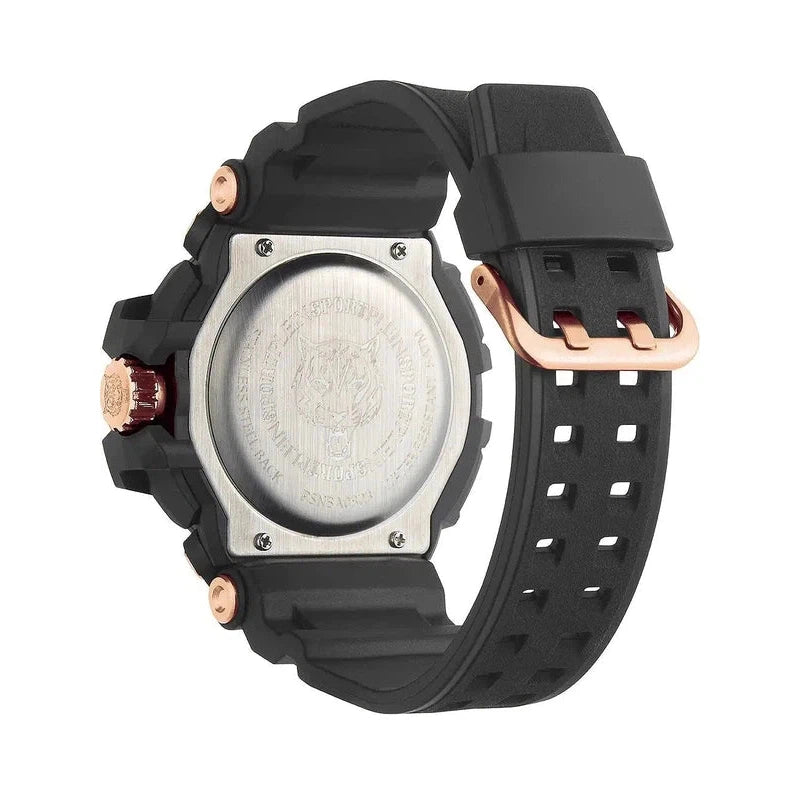 Plein Sport Combat Black Analog-Digital Watch 50mm