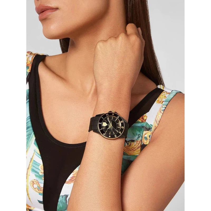 Plein Sport Glam Black-Rose Gold Analog Watch 40mm