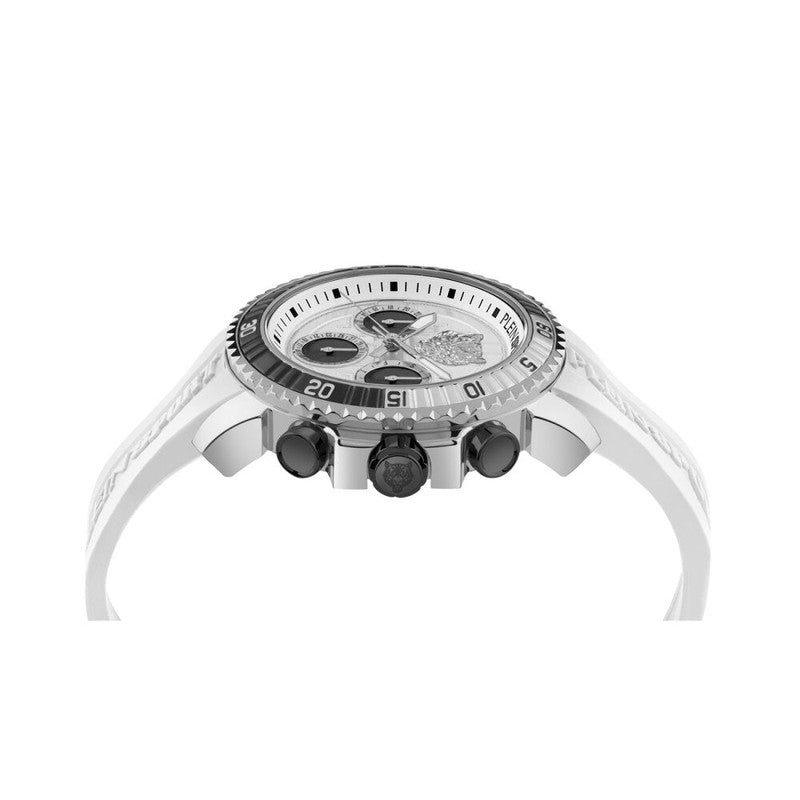 Plein Sport Herren White Chronograph Watch 45mm