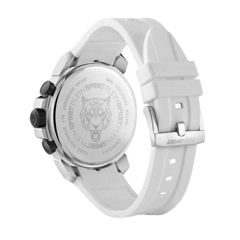 Plein Sport Herren White Chronograph Watch 45mm