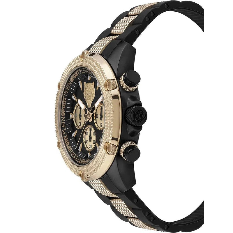 Plein Sport Hurricane Gold Chronograph Watch 44mm