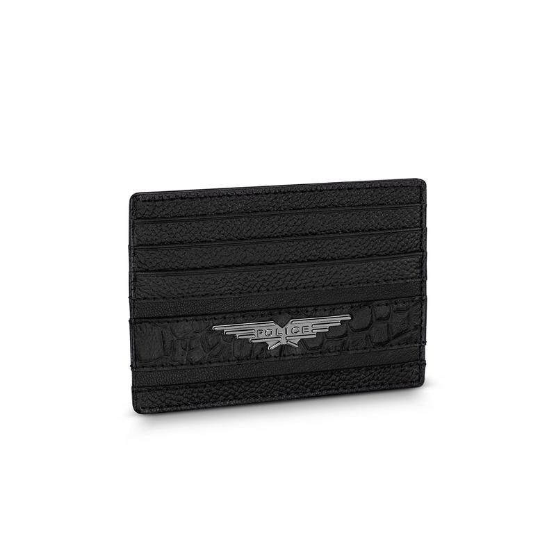 Police Black Weave Card Holder