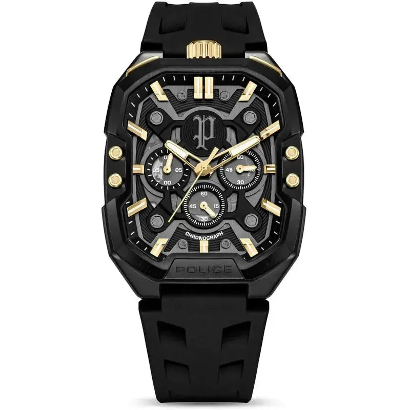 Police Bullhead Black Dial Men's Watch