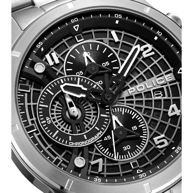 Police Cipher Black Dial Watch