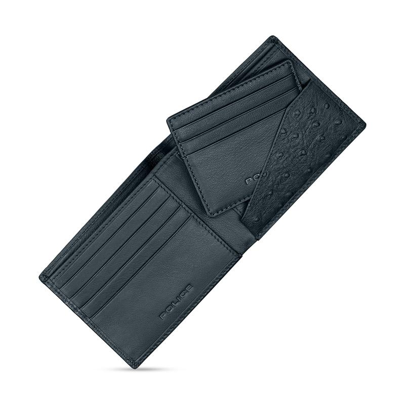 Police Croc Navy Leather Wallet