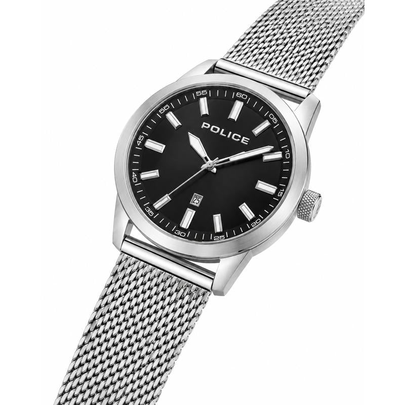 Police PEWGH2239201 Quartz Black Dial Stainless Steel Mesh Watch