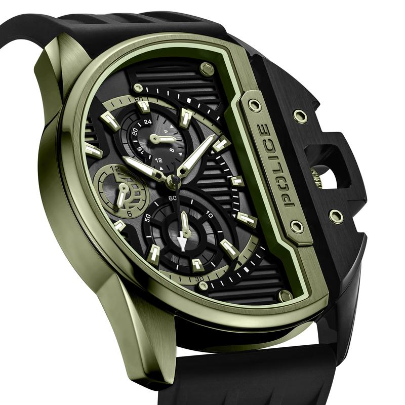 Police Daintree Black Dial Green Men's Watch