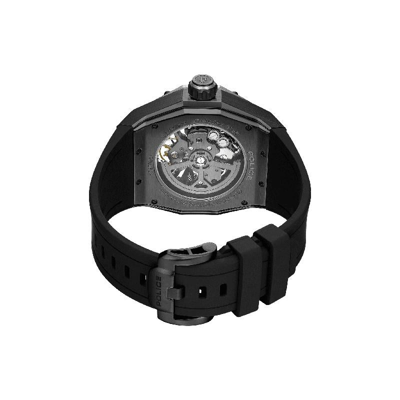 Police Dayton Men's Automatic Skeleton Dial Stainless Steel Watch