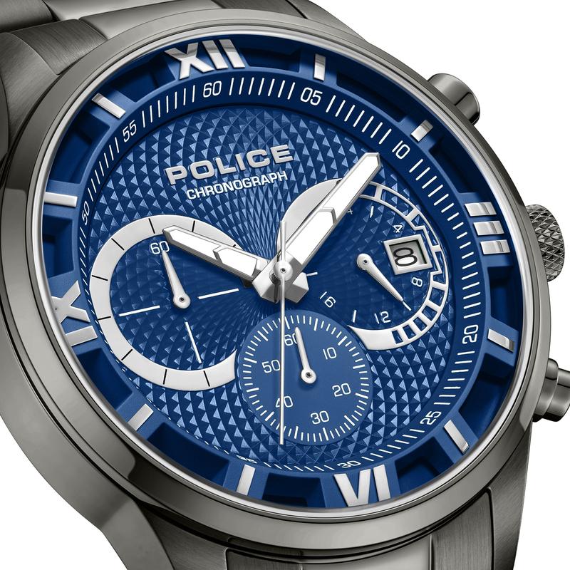 Police Driver Blue Dial Men's Watch