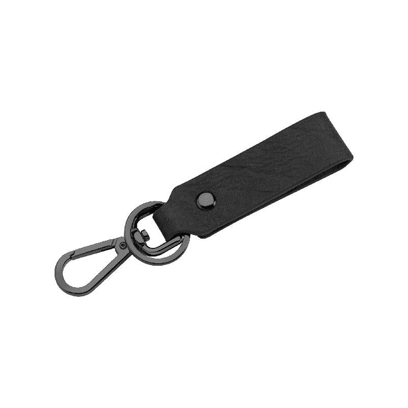 Police Droid Leather Keyring Black