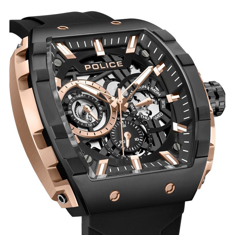 Police Flash Black Dial Men's Watch