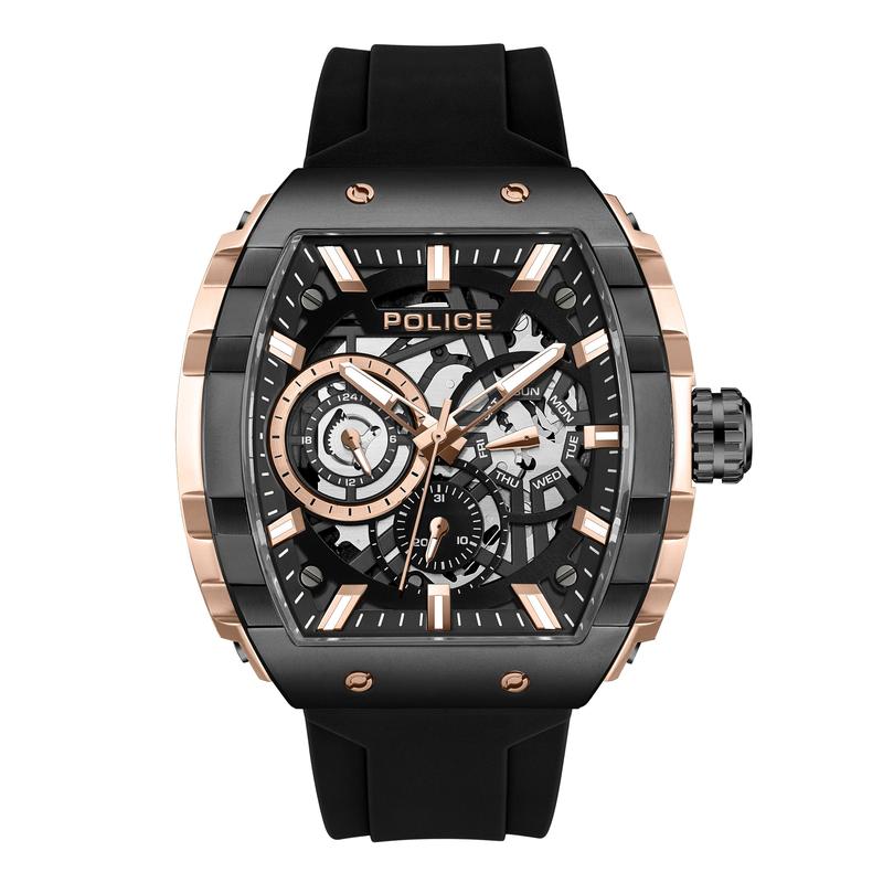 Police Flash Black Dial Men's Watch