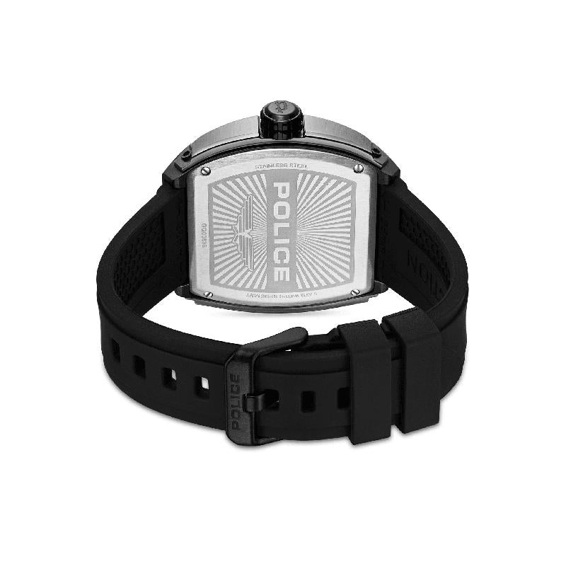 Police Flash Watch for Men – Black Silicon Strap