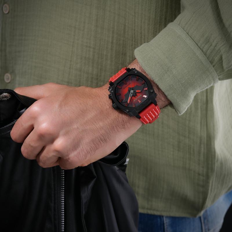 Police Forever Batman Red Edition Leather Watch