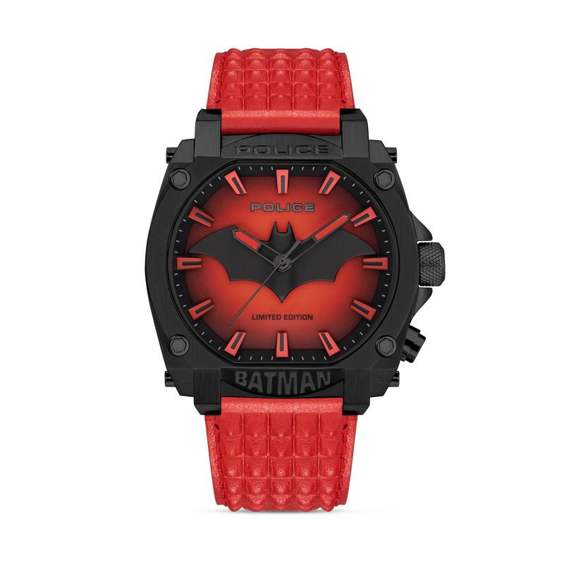 Police Forever Batman Red Edition Leather Watch
