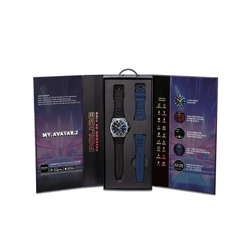 Police Freedom Of Time My Avatar 2 Smartwatch Black/Blue