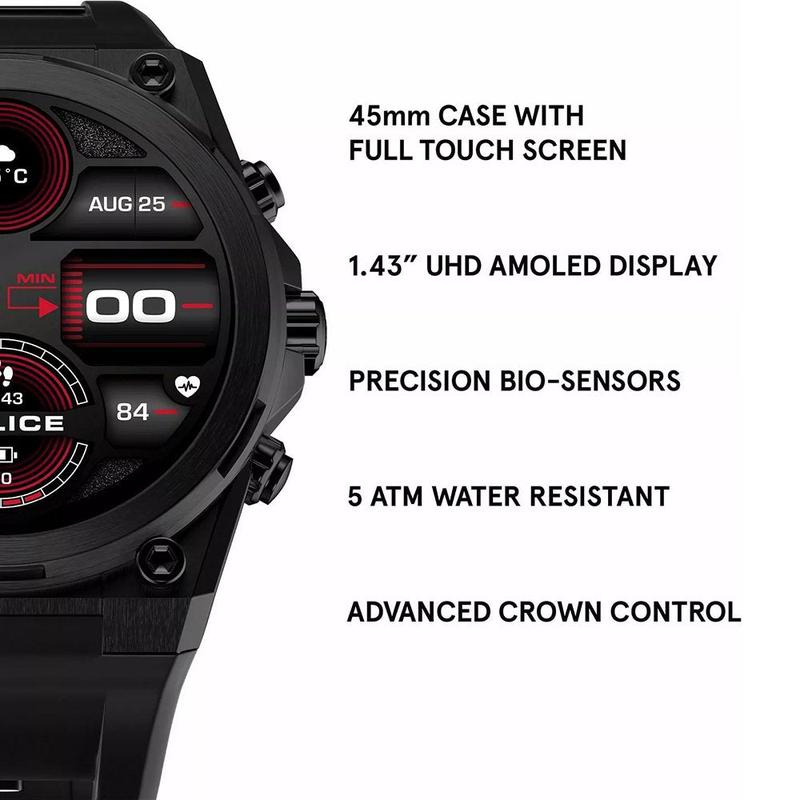 Police Freedom Of Time My Avatar 2 Smartwatch Black/Red