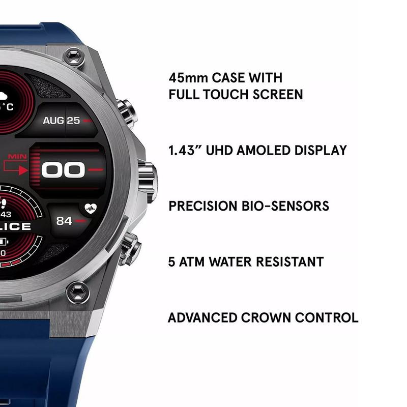 Police Freedom Of Time My Avatar 2 Smartwatch Blue/Yellow