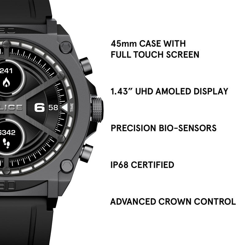 Police Freedom of Time My Avatar Black IP Smartwatch