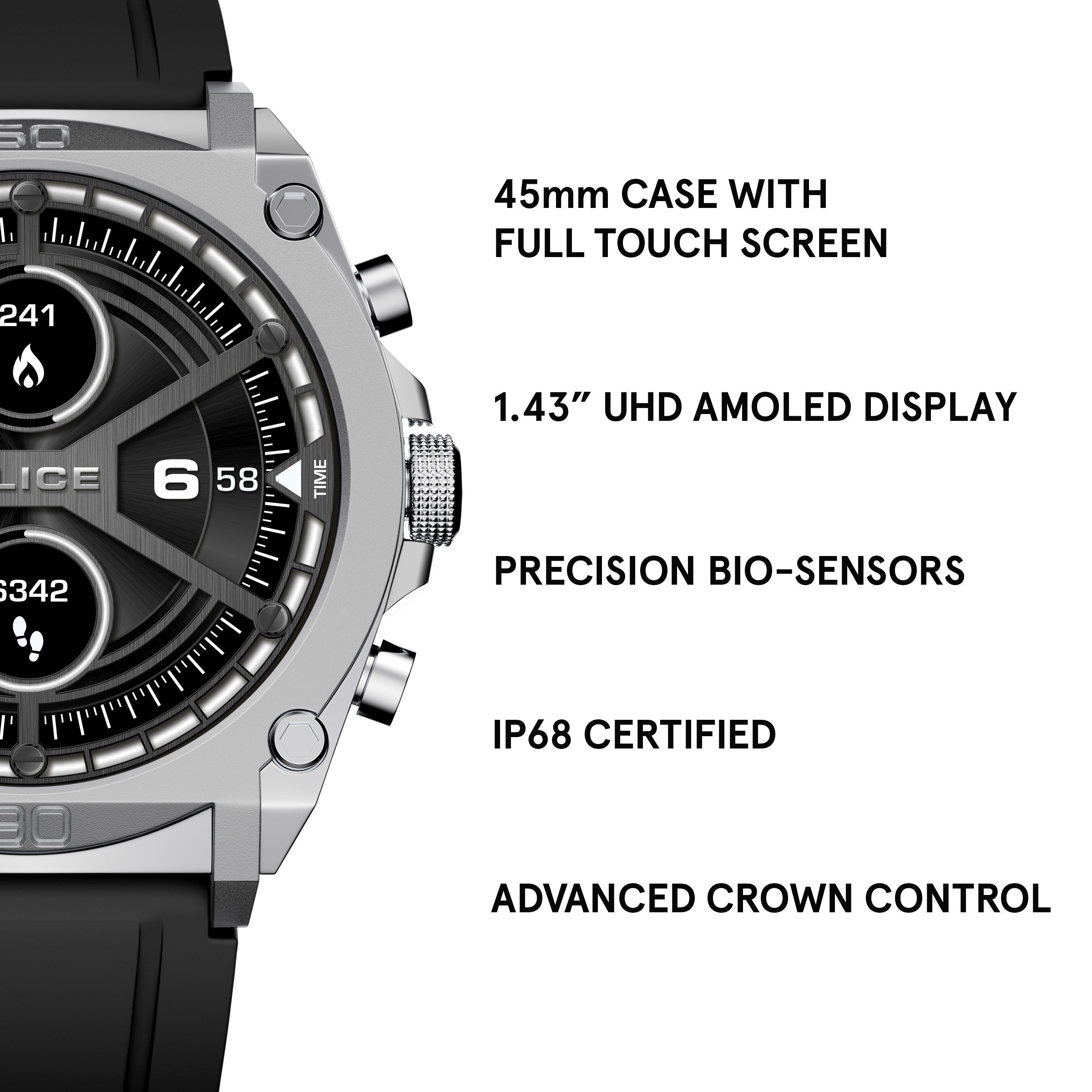 Police Freedom of Time My Avatar Steel Smartwatch