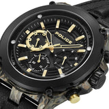 Police Gents Taman IP Black Leather Strap