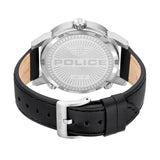 Police Gents Vibe Steel Black Leather Strap