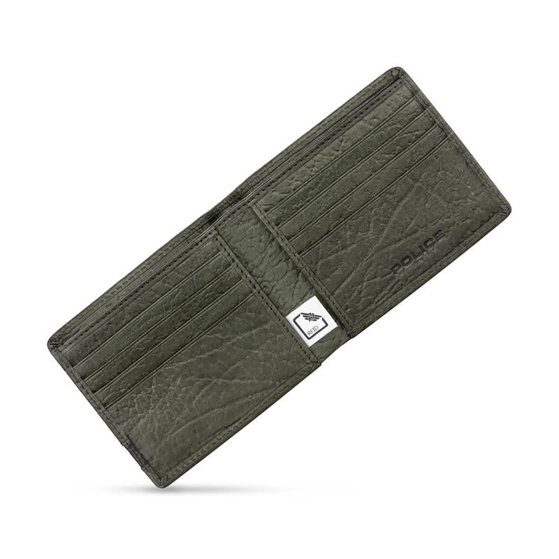 Police Green Leather Wallet