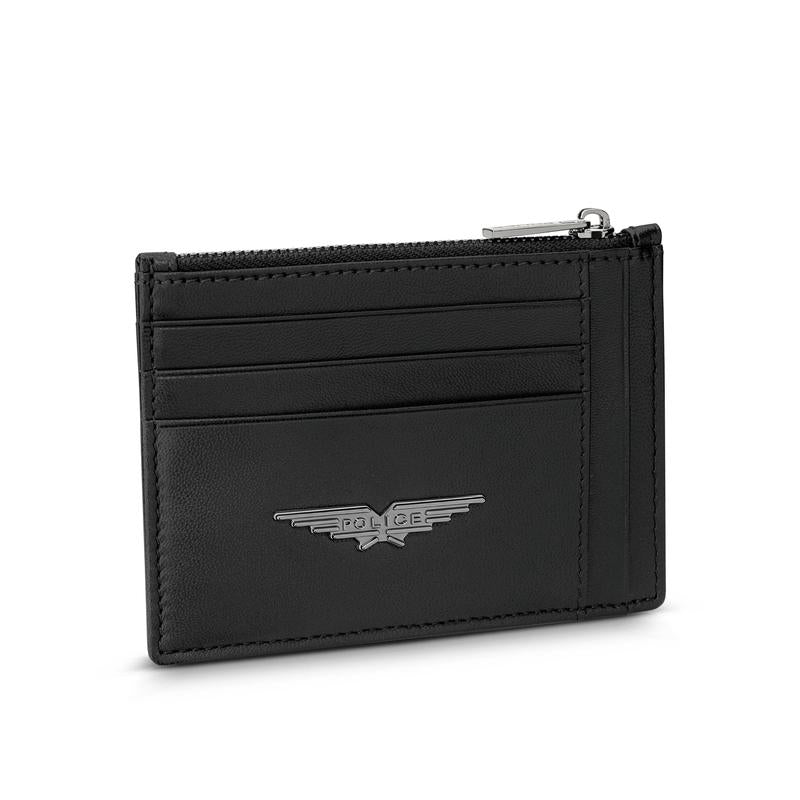 Police Luca Black Leather Card Case