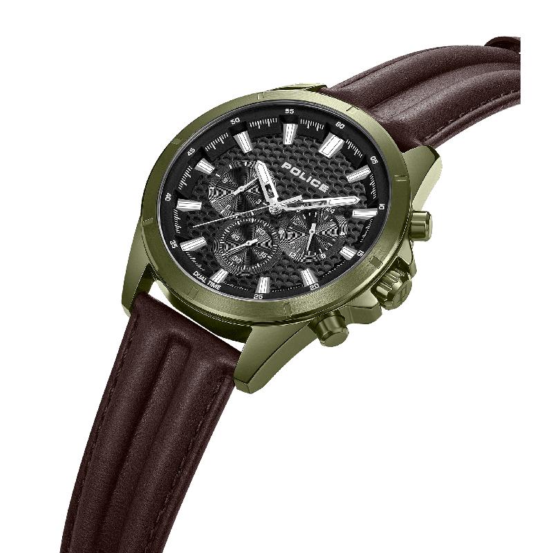 Police Malawi Men's Multifunction Green Dial Watch