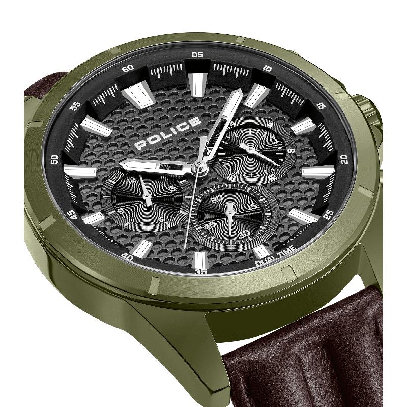 Police Malawi Men's Multifunction Green Dial Watch