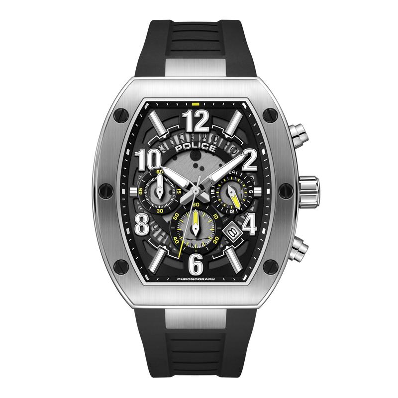 Police Meidan Black Dial Silver Men's Watch