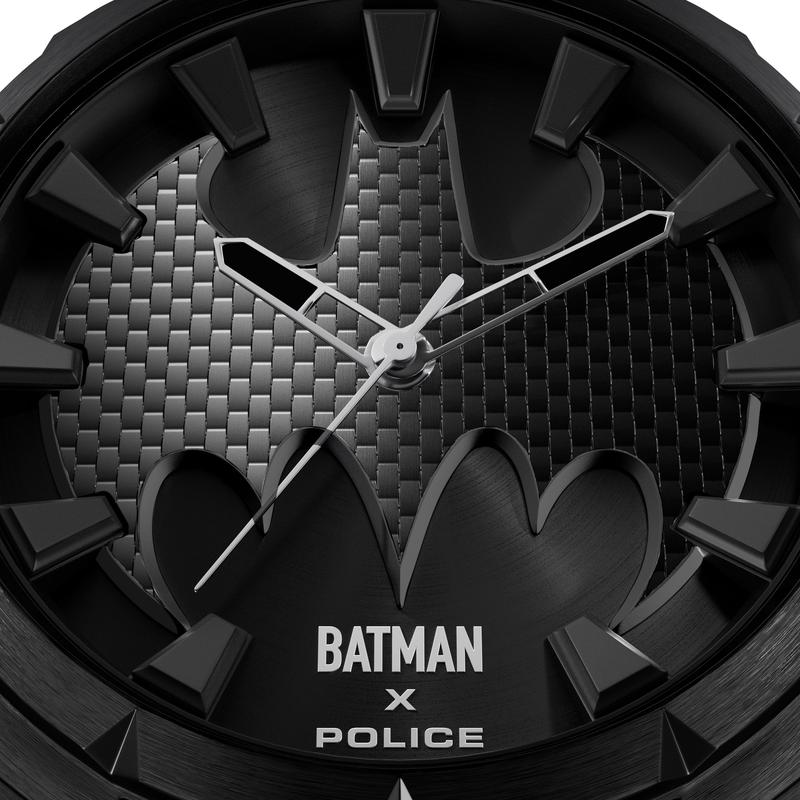Police Men's The Bat Limited Edition Black Batman Carbon Fiber Watch