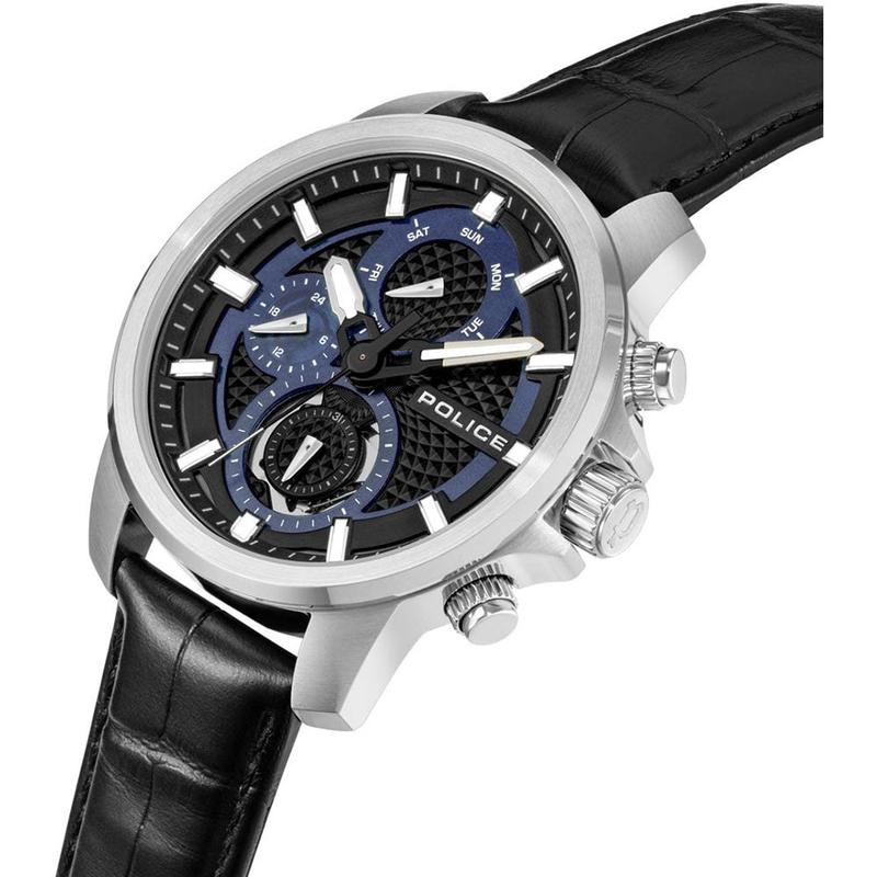 Police Newport Stainless Steel Watch with Blue Dial