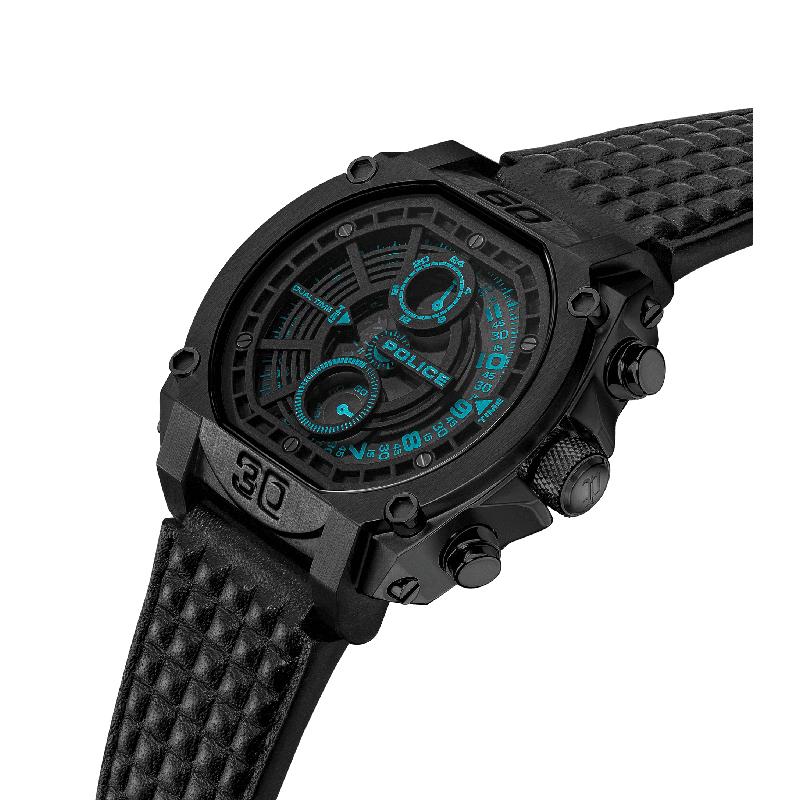 Police Norwood Men's Multifunction Black Ion-Plated Watch